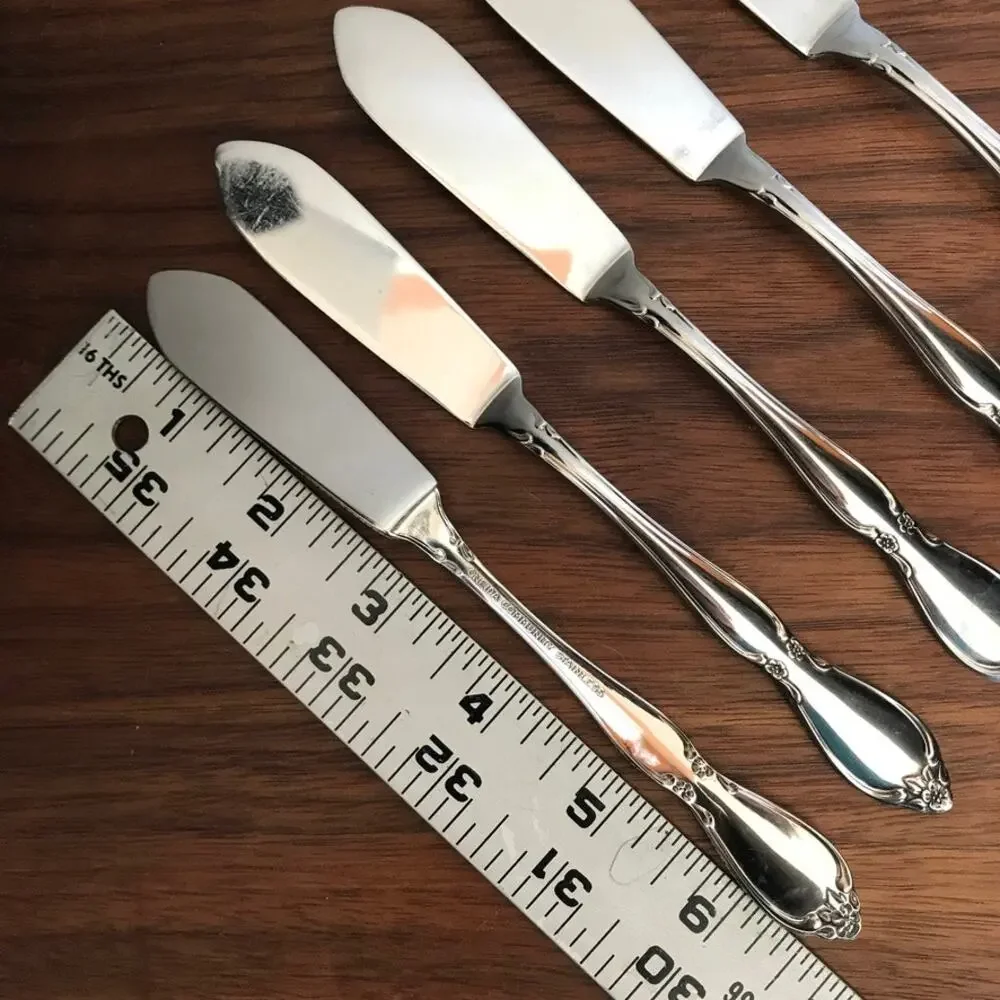 Oneida Community CHATELAINE Stainless Flat Handle Master Butter Knife (Set of 5)